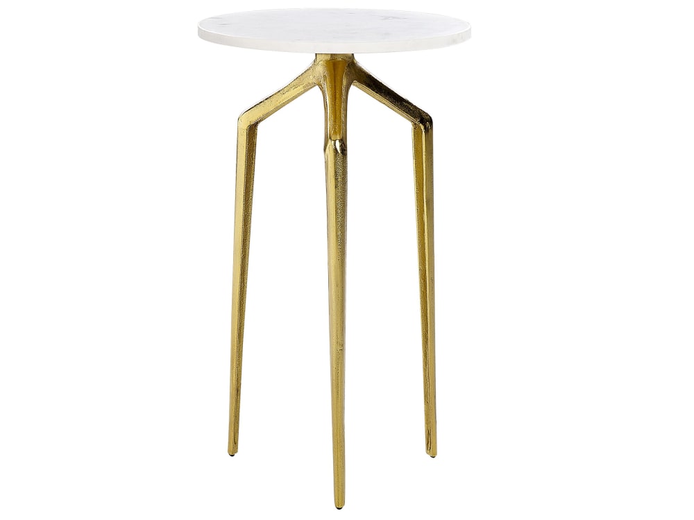 Table d'appoint marbre blanc