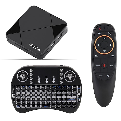 H96max Android TV Box con 4K Ultra HD, Wi-Fi 6, Bluetooth 5.4, USB 3.0 – Lettore multimediale intelligente per streaming, giochi, Screencast e home theater
