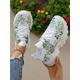 Women's Flyknit Sneakers with Blue Butterfly Print – Fashionable Lightweight Trainers for Walking, Casual Outings and Travel
