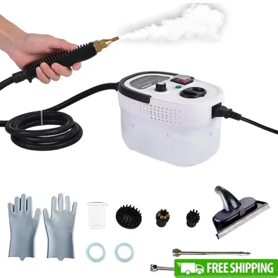 High Pressure Handheld Steam Cleaner 2500W 6 Speed Portable Steam Machine with 3 Brush Heads Fast