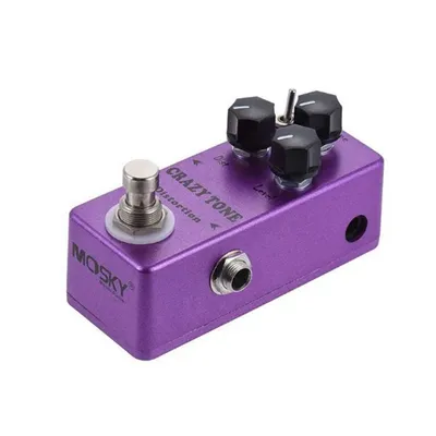 MOSKY CRAZY TONE Mini Single True Bypass Guitar High Gain Distortion Electric Guitar Bass Effect