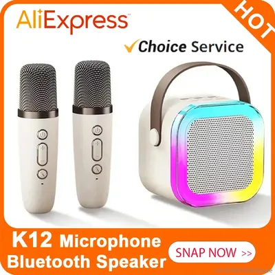 Original K12 Bluetooth Speaker Wireless Microphone Audio Students Sing at Home KTV Karaoke Mini