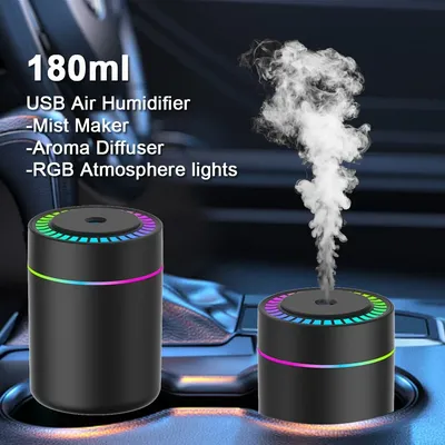 180ML Mini Air Humidifier USB Electric Aroma Diffuser Essential Oil Purifier Aromatherapy Mist Maker