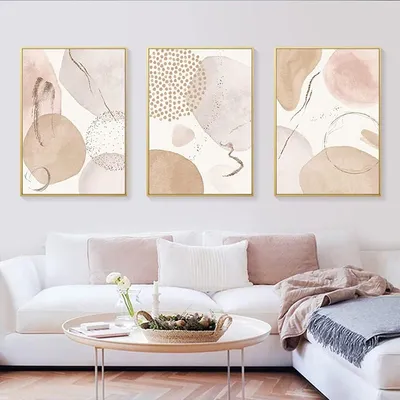 Bohemian Geometric Beige Abstract Poster Canvas Painting Wall Art Printing Picture Bedroom Living