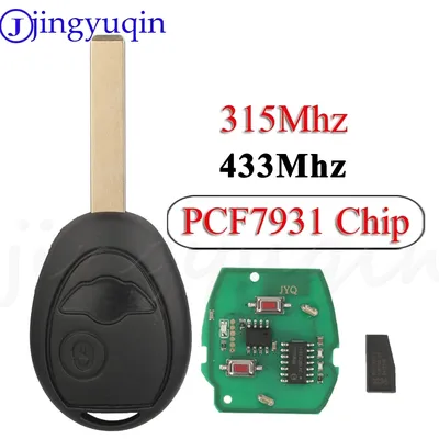 jingyuqin 2 Button Remote Car Key 315/433Mhz PCF7931 Chip For BMW Mini Cooper S R50 R53 2002-2005