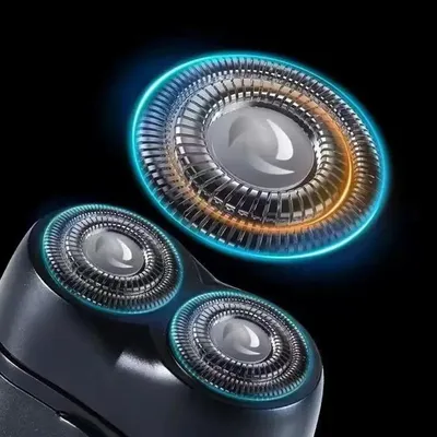 Men's Double Floating Head Electric Shaver USB Rechargeable Dry Wet Beard Shaving Machine Body Face