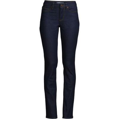 Recover Straight Leg Jeans, Mid Rise, Women, size: 24/30, plus, Blue, Spandex/Cotton-blend/Poly-blend, by Lands' End