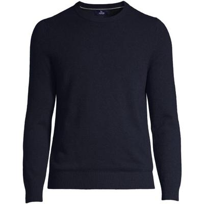 Tall Crew Neck Cashmere Jumper, Men, size: 50-52, big and tall, Blue, Cashmere, by Lands' End