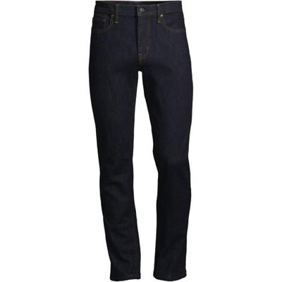 Stretch Denim Jeans, Slim Fit, Men, size: 35, regular, Blue, Cotton-blend, by Lands' End