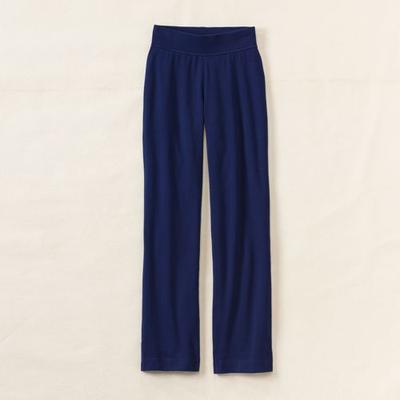 Starfish Straight Leg Stretch Jersey Trousers, Women, size: 20-22, plus, Blue, Cotton-blend, by Lands' End