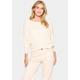 Rundhalspullover SAINT TROPEZ "A2561, MilaSZ R-Neck", Damen, Gr. XL (42), baby's breath melange, Feinstrick, Obermaterial: 80% Viskose, 20% Polyacryl, meliert, modisch, normal, Rundhals, 3/4-Ärmel, Pullover
