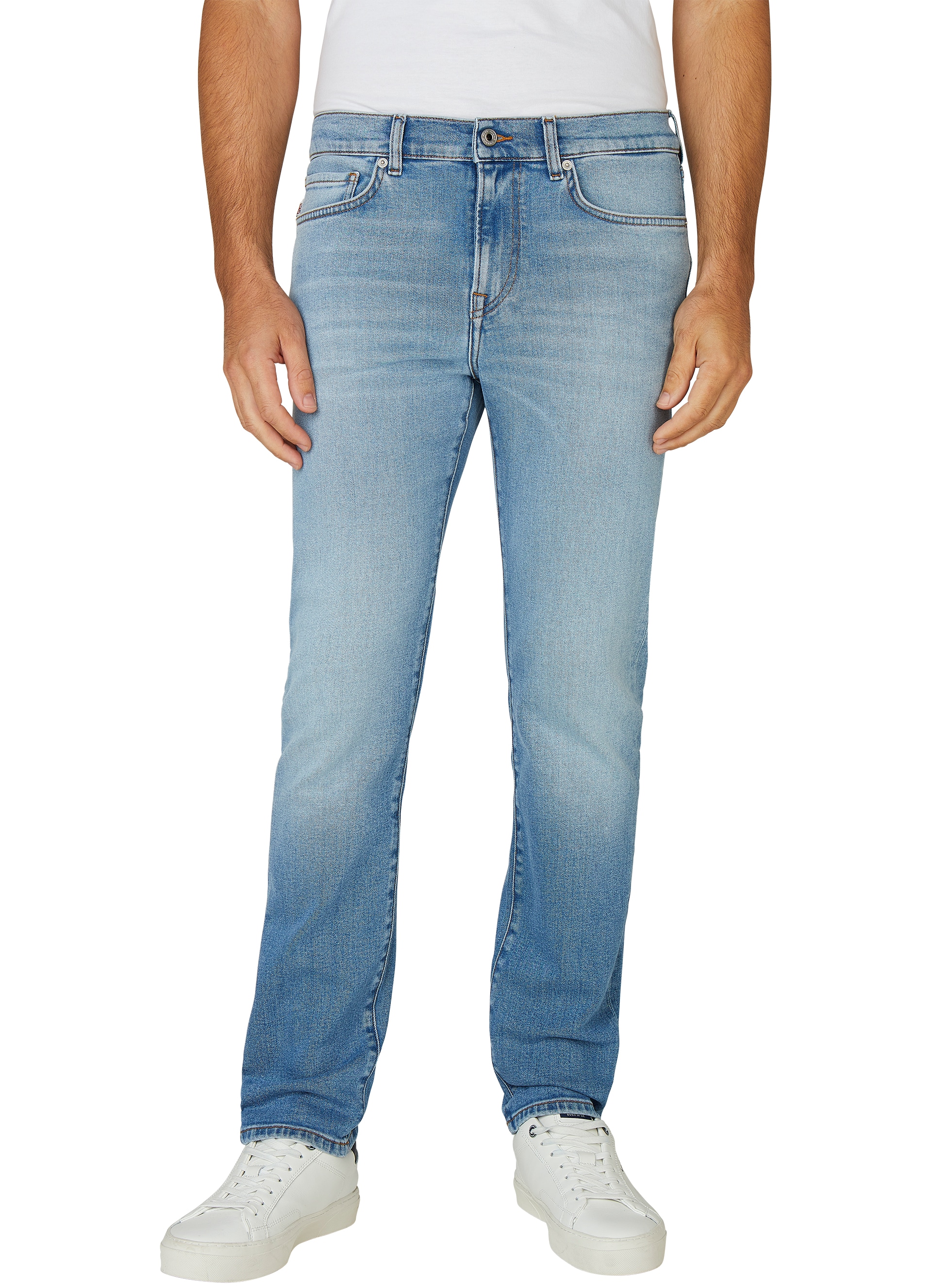 Slim-fit-Jeans PEPE JEANS "SLIM JEANS HATCH", Damen, Gr. 32, Länge 32, blau (mid blau light used), Denim/Jeans, Obermaterial: 99% Baumwolle, 1% Elasthan, slim fit, Jeans Slim-fit-Jeans, mit Regular Waist