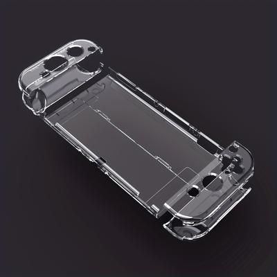 TEMU 1set Switch Oled Protective Case, Soft Shell Transparent Split Handle Cover Thin, Ns Accessories
