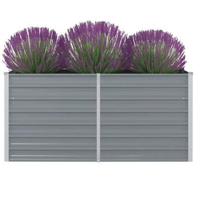 TEMU Raised Bed 160 X 80 X 77 Cm Galvanized Steel Grey Image