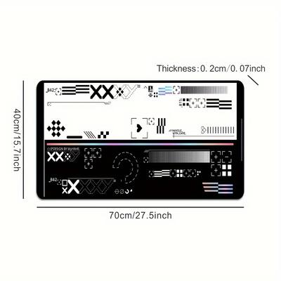 TEMU Extra-large Gaming Mouse Pad For Laptops & Desktops - Non-slip, Washable Rubber Base, Perfect For Office Use Image