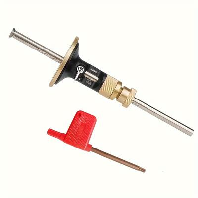 TEMU Adjustable Metal And Aluminum Woodworking Scribe Tool With Retractable Medium Point And Hard Alloy Blade, Parallel Scriber For Diy And Manual Work - European Style Image
