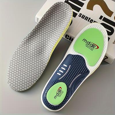 TEMU Unisex Arch Support Insoles - High Elasticity, Shock Absorption, Breathable Silicone & Tpu Design, Comfortable For , Everyday | Arch Support Insoles | Silicone Insoles