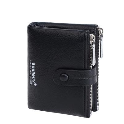 TEMU Baellerry Premium Wallet For - Stylish Black Design With Snap Closure, Multiple Card Slots, And Zippered Compartments - Perfect Gift For Or Mother’s Day Image