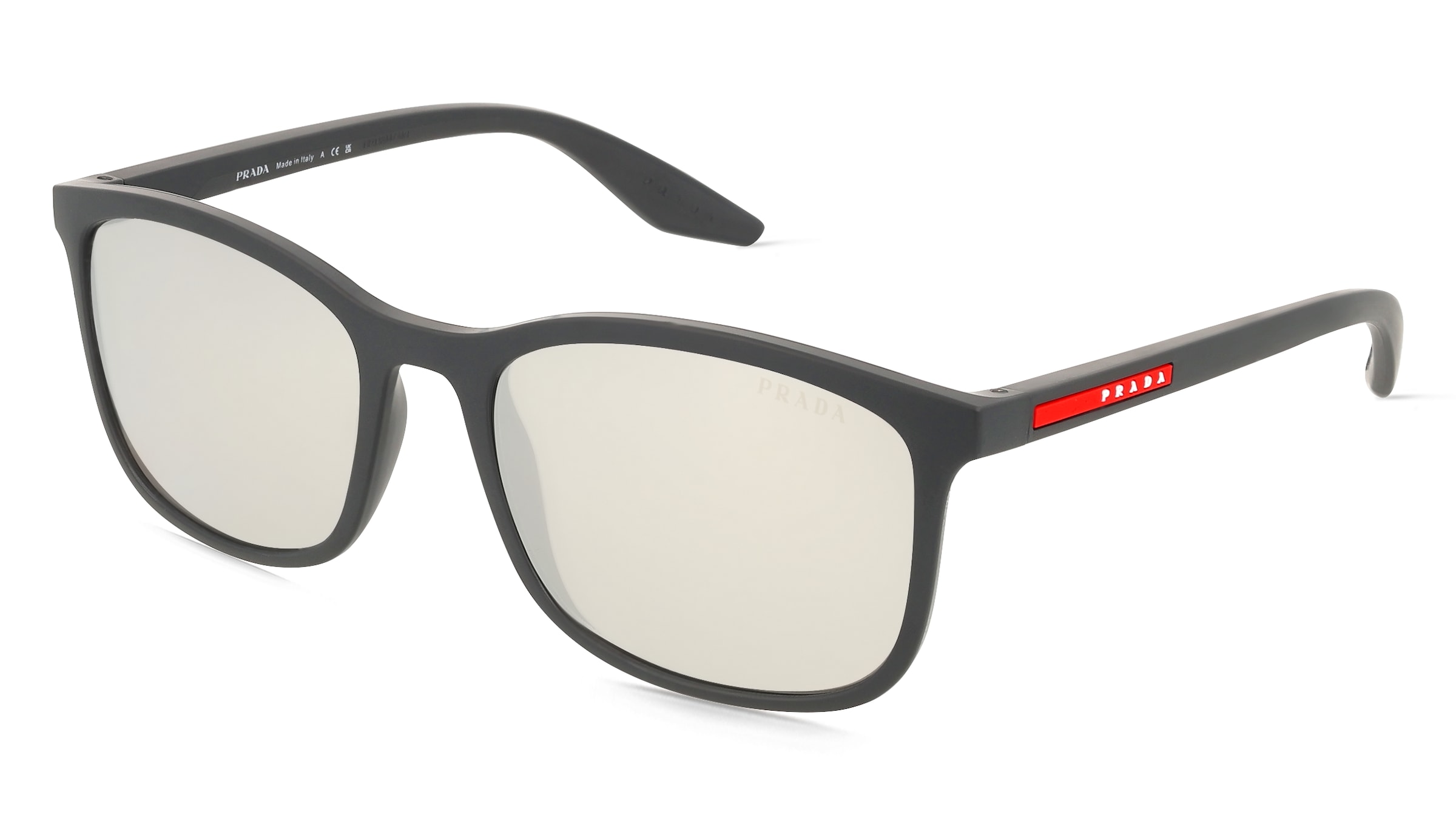 Prada Linea Rossa PSA08S Herren-Sonnenbrille Vollrand Pilot Kunststoff-Gestell, schwarz