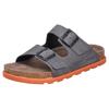 Pantolette RIEKER, Herren, Gr. 41, grau, Nubukleder, klassisch, Schuhe, Sommerschuh, Strandschuh, Hausschuh mit bequemem Fußbett