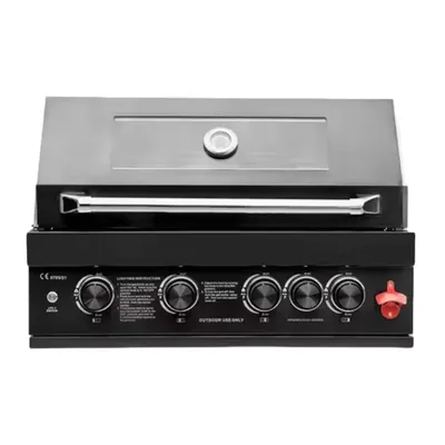 Outdoor Gas Black Stainless-Steel Build in BBQ Grills Plate Natural Gas Cooker With Oven and Grill