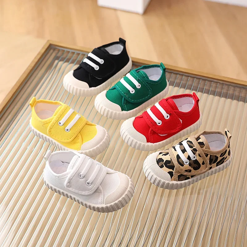 Kinder Schuhe Jungen Mädchen Leinwand Schuhe Mode Weiche Kleinkind Kleinkind Mädchen Jungen Turnschuhe Atmungsaktive Candy Farbe Kinder Leinwand Schuhe Image