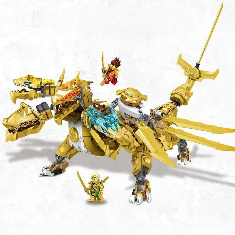 Neue goldene Ultra-Drachen-Steine, goldener Drache, Jet-Baustein, Weihnachtsgeschenk