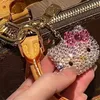 Vintage glänzender Kristall Mini Hello Kitty Schlüsselanhänger japanische Kawaii süße Hello Kitty