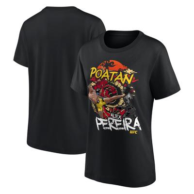 UFC Alex Pereira Illustration T-Shirt – Schwarz – Damen Image