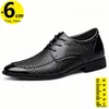 Lift Lederschuhe Business Herren Sneakers Elevator Chunky Höhenerhöhung 6CM Plus Größe 35-47