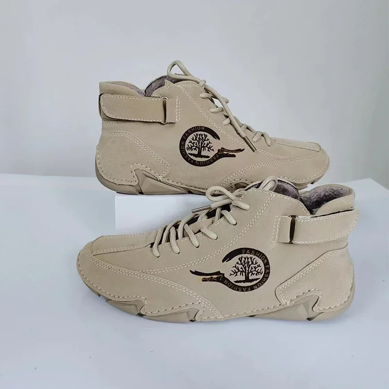 Männer Turnschuhe Winter Plüsch Wandern Sport Outdoor Kurze Stiefel Weichen Boden Casual Schuhe für Männer Komfortable Original Marke Schuhe