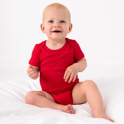 Candy Red Pocket Bodysuit - 18-24 months