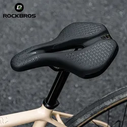 ROCKBROS Fahrradsitz Sattel MTB Rennrad Sattel Hohl Atmungsaktiv Stoßfest Fahrradsattel PU Rutschfestes Lederkissen