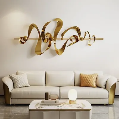 Moderne Wohnzimmer Sofa Esszimmer Anhänger High-End Schmiedeeisen Hintergrund Wanddekoration Weiche Image