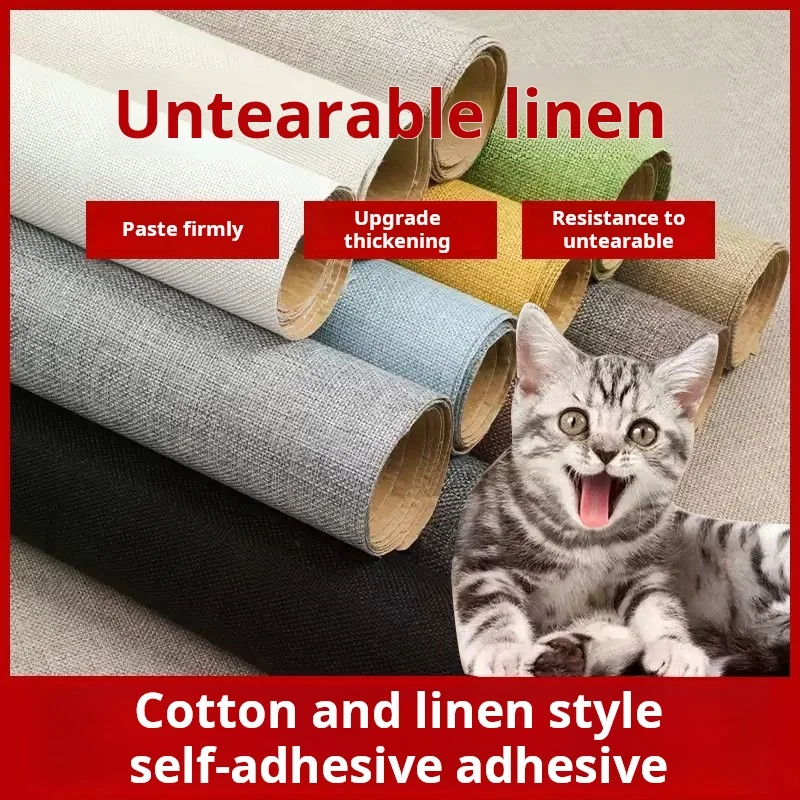 Stoff Sofa Leinen Patch Starke Selbstklebende Loch Reparatur Patch Stuhl Renovierung Nachahmung Leinen Tuch Aufkleber Image