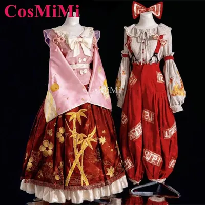 CosMi Fujiwara No Mokou Cosplay Spiel Touhou Projekt Kostüm Wunderschöne Elegante Süße Outfit Image