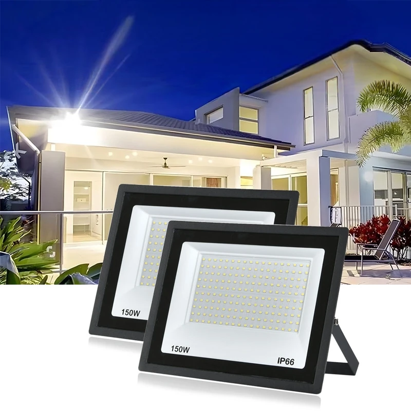 LED-Strahler, hohe Helligkeit, 220 V, 10 W, 20 W, 30 W, 50 W, 100 W, 150 W, 200 W, 300 W, wasserdicht, IP66, Garten-Außenlicht, Reflektorlampe