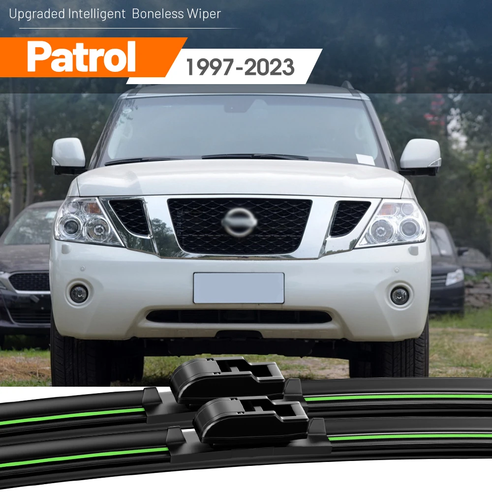 2 stücke Für Nissan Patrol Y61 Y62 1997-2023 Frontscheibe Wischer Klingen 2014 2017 2019 2021 2022 Windschutzscheibe fenster Zubehör Image