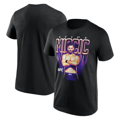 UFC Stipe Miocic Retro Bitmap T-Shirt - Black - Mens Image
