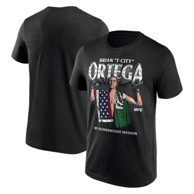 UFC Brian Ortega Grunge T-Shirt - Black - Mens Image