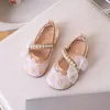2025, neue Sommer-Kinder-gestickte Sandalen für Mädchen, rutschfeste Sohle, Kleinkind-Ballerinas, Prinzessin, elegante Mary-Jane-Schuhe