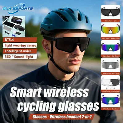Neueste Audio Outdoor Smart Brille Drahtlose Bluetooth Anruf Musik Radfahren Sport Kopfhörer UV Image