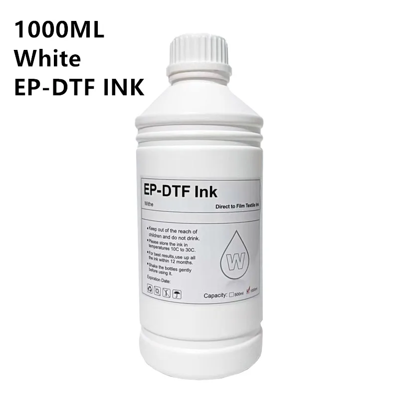 1000ML Weiß DTF TINTE Für DTF Film Direkt Transfer Film Wärme Transfer für Epson Drucker Tinte I3200 L1800 L800 L805 i3200 PET Film Image