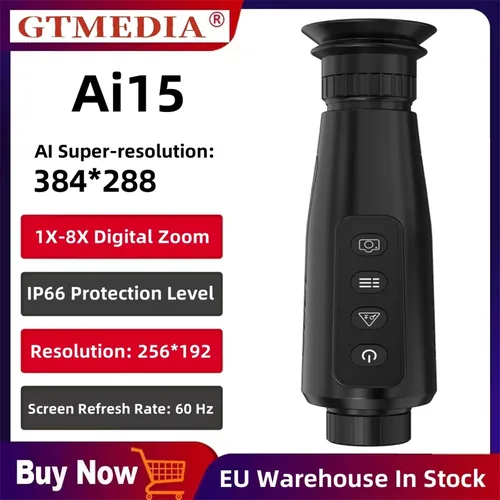 GTMEDIA Ai15 lunettes de Vision nocturne monoculaires thermiques 384X288(50 Hz) portée thermique