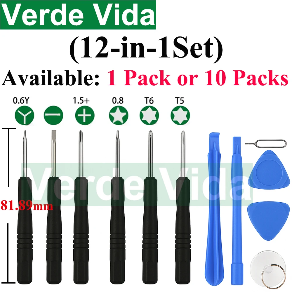 1-10 ensemble 12in 1 outils de réparation de téléphone portable jeu de tournevis d