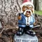 Statue de jardin Miniature, pistolet CS Gnome, Sculpture de jardin en résine, Mini artisanat