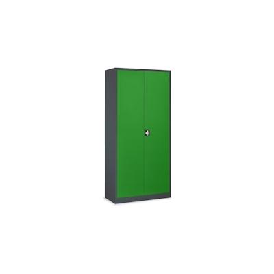 CEHA Flügeltüren- und Stahlschrank Classic 195 x 92 x 42 cm in RAL7016 mit Türen in RAL6018 (gelbgrün) Image