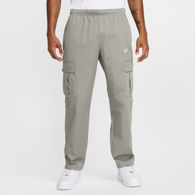 Nike Club Men's Cargo Trousers - Grey - Cotton/Polyester/Elastane