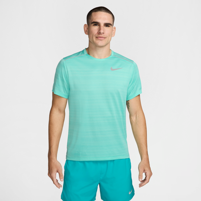Nike Miler Men's Short-Sleeve Running Top - Green - Polyester