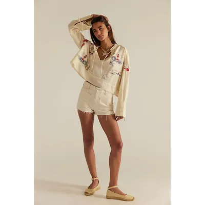 We The Free Bettie Sailor Shorts at Free People in New Perspective Raw Hem, Size: 33
